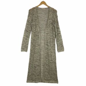 MYSTREE Loose-Knit Open Midi-Length Cardigan S/M